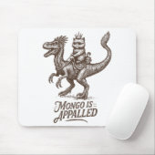 Retro Mongo Is Appalled Princess Cat Riding Dinosa Mousepad (Mit Mouse)