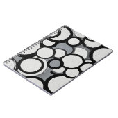 Retro Monochrome Circles-Notebook Notizblock (Linke Seite)