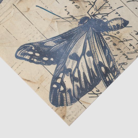 Retro monochrome Tintenpatrone Briefmarke Seidenpapier (Detail)