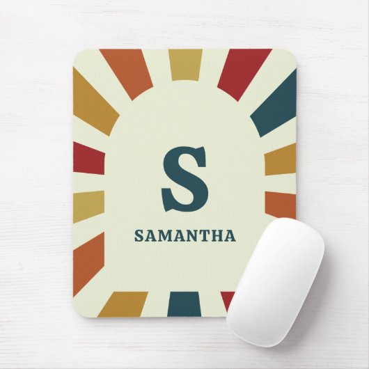 Retro Monogram Back to school gift for Teacher Mousepad (Mit Mouse)