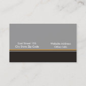 Retro Monogram Business Cards Visitenkarte (Rückseite)