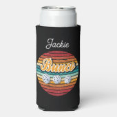 Retro Monogram Dice Bunco Selters Dosenkühler (Seltzer Rückseite)