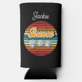 Retro Monogram Dice Bunco Selters Dosenkühler (Rückseite)