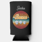 Retro Monogram Dice Bunco Selters Dosenkühler (Vorderseite)