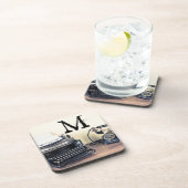 Retro Monogram Drink Untersetzer für den Vintagen (Rechte Seite)