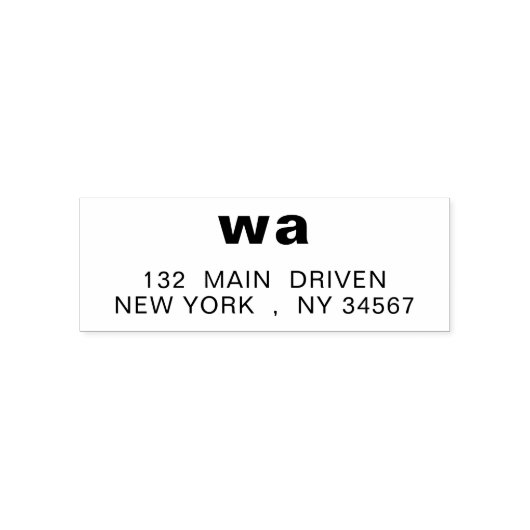 Retro Monogram | Minimalist Return Address Design Permastempel (Design)
