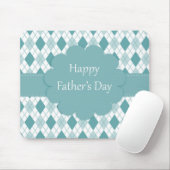 Retro Monogram Raute Muster grün und weiß Mousepad (Mit Mouse)