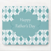 Retro Monogram Raute Muster grün und weiß Mousepad (Vorne)