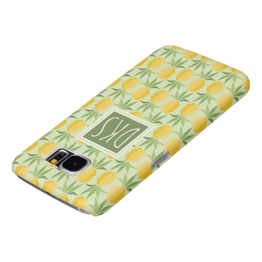 Retro Monogramm der Ananas-| Case-Mate Samsung Galaxy Hülle (unten)