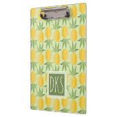 Retro Monogramm der Ananas-| Klemmbrett (Links)