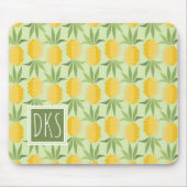 Retro Monogramm der Ananas-| Mousepad (Vorne)