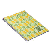 Retro Monogramm der Ananas-| Notizblock (Rechte Seite)