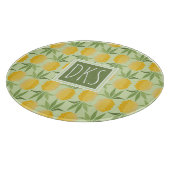 Retro Monogramm der Ananas-| Schneidebrett (Ecke)