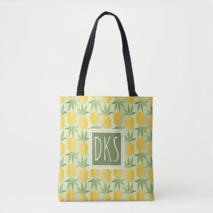 Retro Monogramm der Ananas-  Tasche
