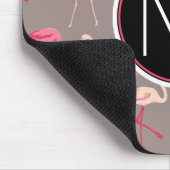 Retro Monogramm der Flamingo-| Mousepad (Ecke)