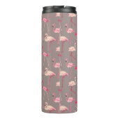 Retro Monogramm der Flamingo-| Thermosbecher (Rückseite)