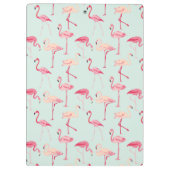 Retro Monogramm des Flamingo-Muster-| Klemmbrett (Rückseite)
