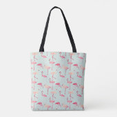 Retro Monogramm des Flamingo-Muster-| Tasche (Rückseite)