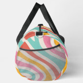 Retro-Monogramm farbige wellige Streifen Duffle Bag (Rechts)