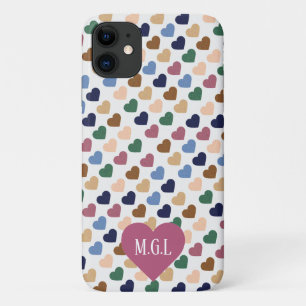 Retro-Monogramm für mehrfarbige Kleinhörer Case-Mate iPhone Hülle