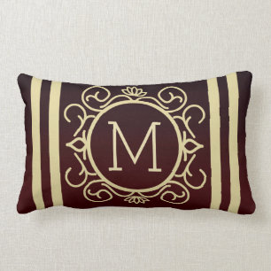 Retro-Monogramm Lendenkissen