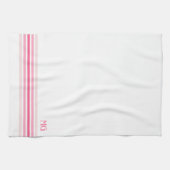 Retro-Monogramm-Minimalist-Streifen Geschirrtuch (Horizontal)