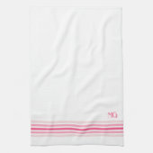 Retro-Monogramm-Minimalist-Streifen Geschirrtuch (Vertikal)