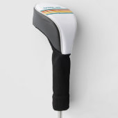 Retro-Monogramm-Minimalist-Streifen Golf Headcover (angewinkelt)