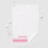 Retro-Monogramm-Minimalist-Streifen Golfhandtuch (Insitu)