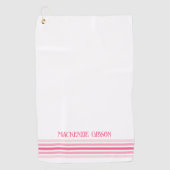 Retro-Monogramm-Minimalist-Streifen Golfhandtuch (Vorderseite)
