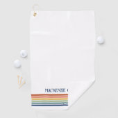 Retro-Monogramm-Minimalist-Streifen Golfhandtuch (Insitu)