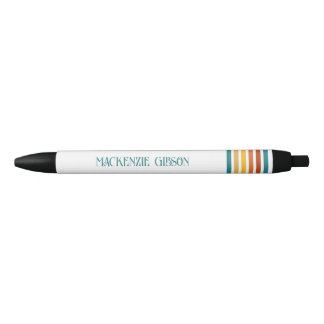 Retro-Monogramm-Minimalist-Streifen Kugelschreiber