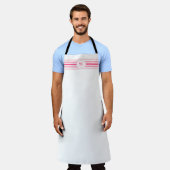 Retro-Monogramm-Minimalist-Streifen Schürze (Getragen)