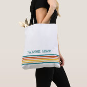 Retro-Monogramm-Minimalist-Streifen Tasche (Von Nahem)