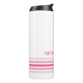 Retro-Monogramm-Minimalist-Streifen Thermosbecher (Nach links gedreht)