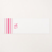 Retro-Monogramm Minimalist Streifen Yogamatte (Vorderseite (Horizontal))