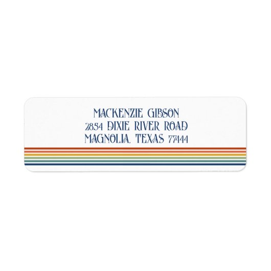 Retro-Monogramm-Minimalist-Stripes (Vorne)