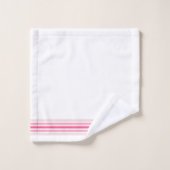 Retro-Monogramm-Minimalist-Stripes Badhandtuch Set (Waschlappen)