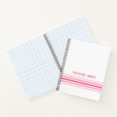 Retro-Monogramm-Minimalist-Stripes Notizblock (Innenseite)