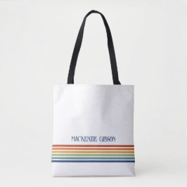 Retro-Monogramm-Minimalist-Stripes Tasche