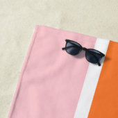 Retro Monogramm Minimalistisch Bachelorette Strandtuch (Beispiel)