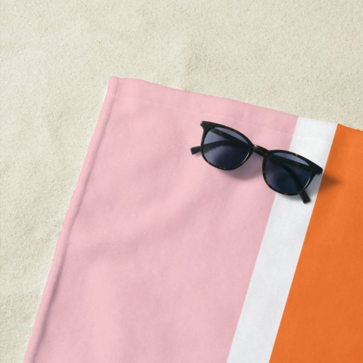 Retro Monogramm Minimalistisch Bachelorette Strandtuch (Beispiel)