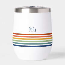 Retro-Monogramm Minimalistische Streifen