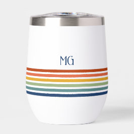 Retro-Monogramm Minimalistische Streifen