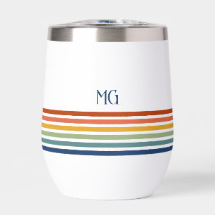 Retro-Monogramm Minimalistische Streifen