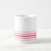 Retro-Monogramm Minimalistische Streifen Kaffeetasse (Mittel)
