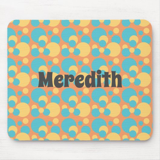 Retro-Monogramm Mousepad (Vorne)