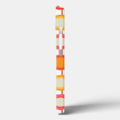 Retro-Monogramm Rosa Orange Chic Weibliches Muster Case-Mate iPhone Hülle (Rückseite / Links)