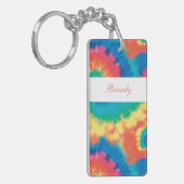 Retro Monogramm-Schlüsselanhänger Schlüsselanhänger (Vorderseite links)