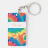 Retro Monogramm-Schlüsselanhänger Schlüsselanhänger (Rückseite)